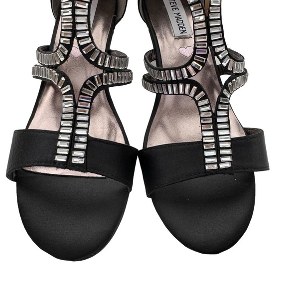 Steve Madden Black Heels with Accents Big Girls Size 4.5 - Picture 11 of 14